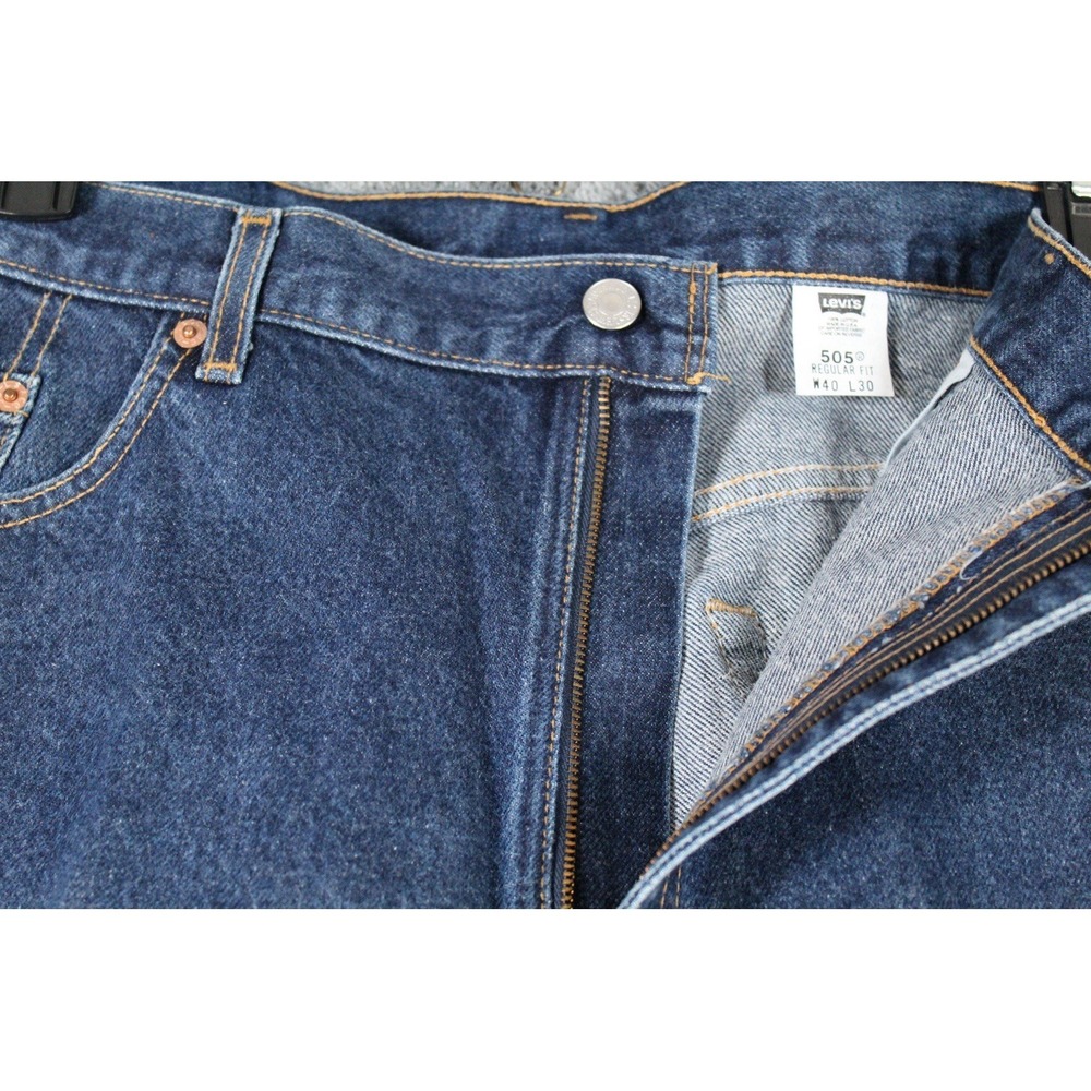 Vintage Levis 505 40x30 Mens Red Tab Made in USA 100 Cotton Straight Y2K Western - Picture 5 of 10